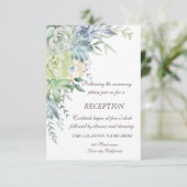 Watercolor Wüste Succulents Dots Wedding Einladung (Stehend Vorderseite)