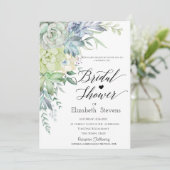 Watercolor Wüste Succules Skript-Brautparty Einladung (Stehend Vorderseite)