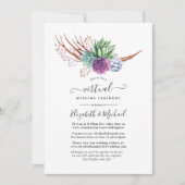 Watercolor Wüste Sukkulents Virtual Wedding Einladung (Vorderseite)