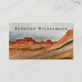 Watercolor Wüste Visitenkarte mit Foto (Vorderseite)