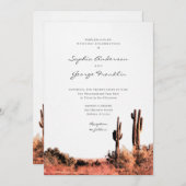 Watercolor Wüste Wedding Invitation Card Einladung (Vorne/Hinten)