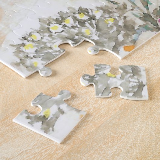 Watercolor Wüste Wildblume Scene Puzzle (Seite)