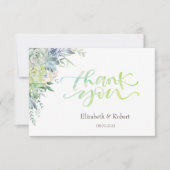 Watercolor Wüstensukkulturen Danke Karte (Vorderseite)