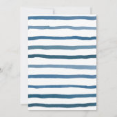 Watercolor Yachting Indigo Grau Brautparty Einladung (Rückseite)