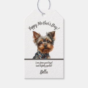 Watercolor Yappy Yorkie Mother Day Geschenkanhänger