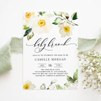 Watercolor Yellow Anemone Floral Baby Brunch