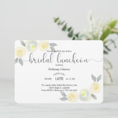 Watercolor Yellow Bridal Luncheon Einladung (Stehend Vorderseite)