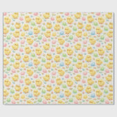 Watercolor Yellow Chick & Easter Egg  Geschenkpapier (Flach)