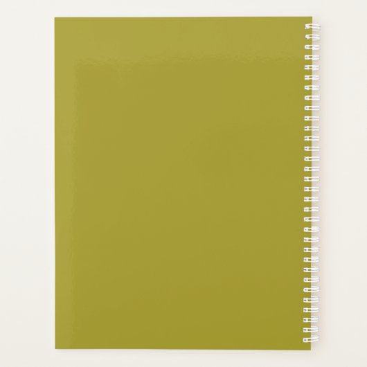 Watercolor Yellow Roses Floral Weekly Planer (Rückseite)