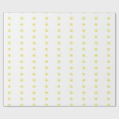 Watercolor Yellow Stars Weihnachten Geschenkpapier (Flach)