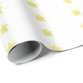 Watercolor Yellow Stars Weihnachten Geschenkpapier (Rolleneckpunkt)