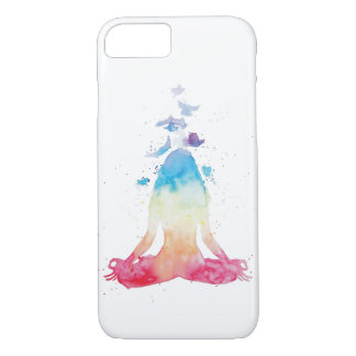 Watercolor-Yoga-Lotos-Pose-Telefon-Kasten Case-Mate iPhone Hülle