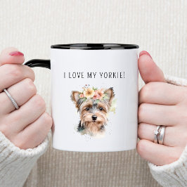 Watercolor Yorkie Girl I Liebe my Yorkie Tasse