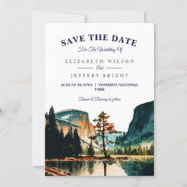 Watercolor Yosemite National Park Wedding Ca US I Einladung