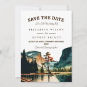 Watercolor Yosemite National Park Wedding Ca US I Einladung (Vorderseite)