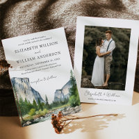 Watercolor Yosemite Nationalpark Wedding Foto