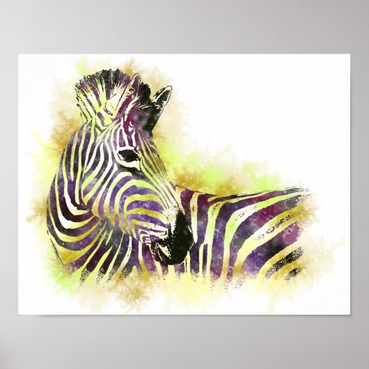 Watercolor Zeba Poster (Vorne)
