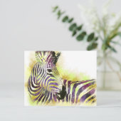 Watercolor Zeba Postkarte (Stehend Vorderseite)