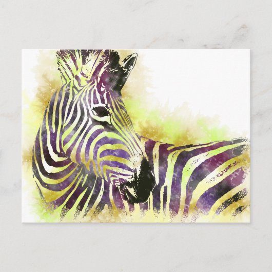 Watercolor Zeba Postkarte (Vorderseite)