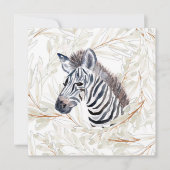 Watercolor Zebra Karte (Vorderseite)