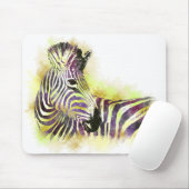 Watercolor Zebra Mousepad (Mit Mouse)