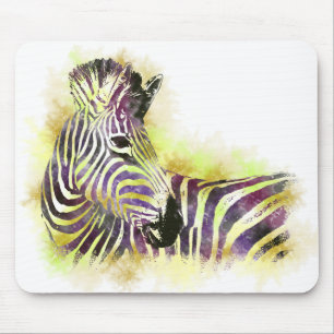 Watercolor Zebra Mousepad