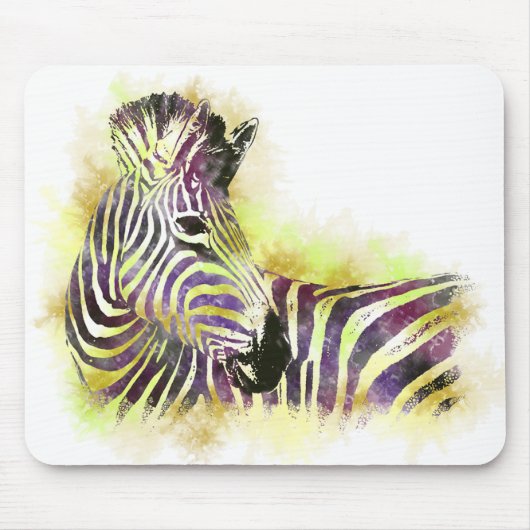 Watercolor Zebra Mousepad (Vorne)