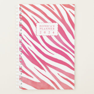 Watercolor Zebra Personalisiert Weekly Planner Planer