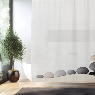 Watercolor-Zen-Steingarten im japanischen Stil Duschvorhang