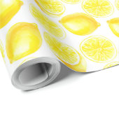 Watercolor-Zitronen-Verpackungspapier Geschenkpapier (Rolleneckpunkt)