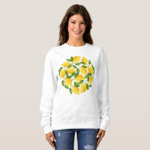 Watercolor-Zitronenkranz Sweatshirt (Vorne ganz)