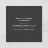 Watercolorabstraktes modern gemalt quadratische visitenkarte (Rückseite)