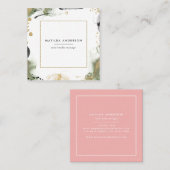 Watercolorabstraktes modern gemalt quadratische visitenkarte (Vorne/Hinten)