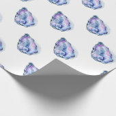 Watercoloraustern-Muschel mit Perle Geschenkpapier (Ecke)