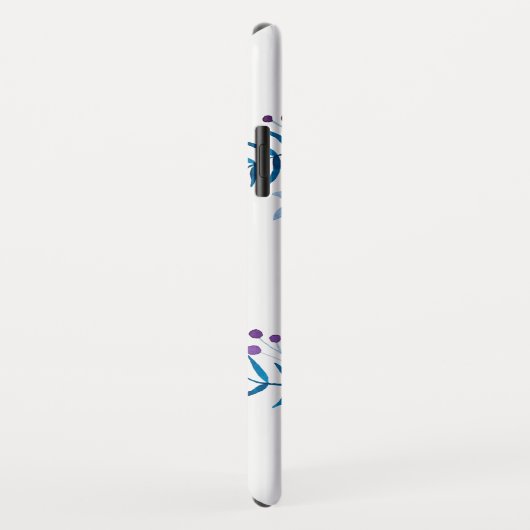 Watercolorblauer lila Case-Mate iPhone hülle (Hinten/Rechts)