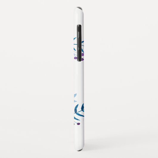 Watercolorblauer lila Case-Mate iPhone hülle (Hinten/Links)