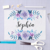 Watercolorblauer lila seidenpapier (Handwerk)