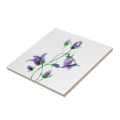 Watercolored violet bluebells florals white purple fliese (Seite)