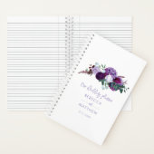 WatercolorFloral Script Hochzeitsplaner Notizblock (Innen)