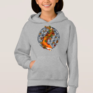 Watercolorfox-Blume des Leben-Geist-Tieres Hoodie