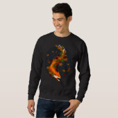 Watercolorfox-Blume des Leben-Geist-Tieres Sweatshirt (Vorne ganz)