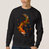 Watercolorfox-Blume des Leben-Geist-Tieres Sweatshirt (Vorderseite)