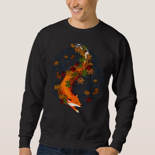 Watercolorfox-Blume des Leben-Geist-Tieres Sweatshirt (Vorderseite)