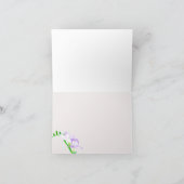 Watercolorfreesia-Blumen danken Ihnen Dankeskarte (Innenseite)