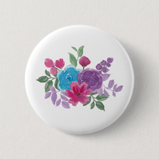 watercolorful flowers button