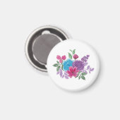 watercolorful flowers magnet (Vorderseite/Rückseite)