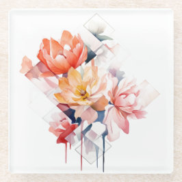 Watercolorful Flowers: "My Kitchen" Coaster Glasuntersetzer