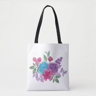 watercolorful flowers tasche