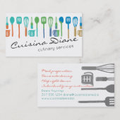Watercolorgerät-Kochs-Catering-Geschäftskarten Visitenkarte (Vorne/Hinten)