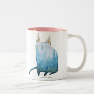 Watercolorkitty-Tasse   Edgar Zweifarbige Tasse